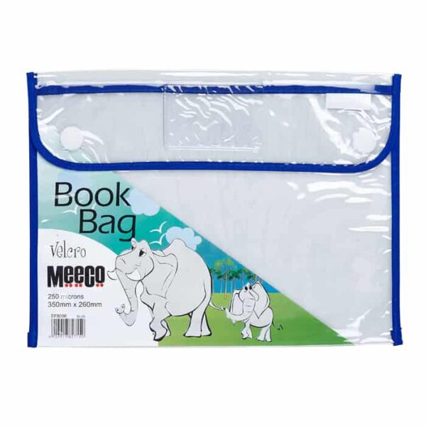 BOOK BAG VELCRO BLUE
