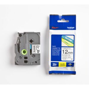 BROTHER TAPE TZ 12MM RED ON WHITE