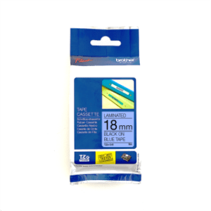 BROTHER TAPE TZ 18MM BLACK ON BLUE
