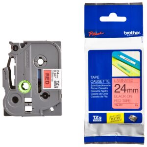 BROTHER TAPE TZ 24MM BLACK ON RED