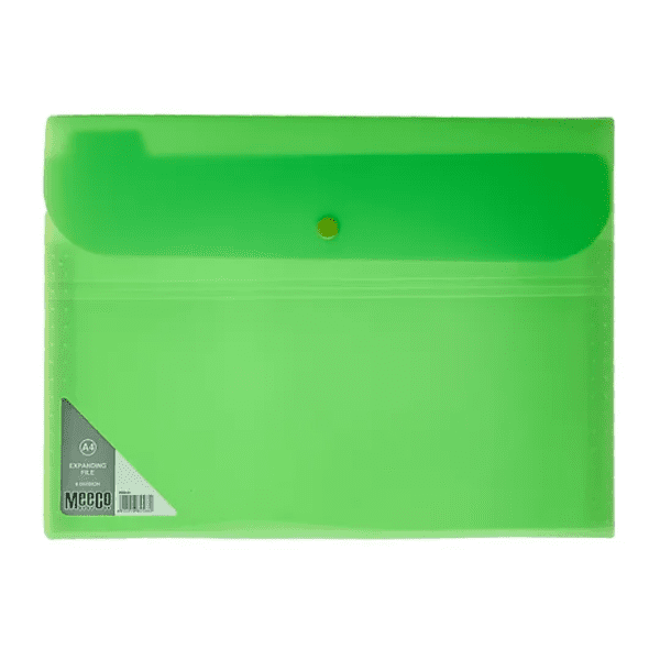 CONCERTINA FILE MEECO TRANSPARENT GREEN