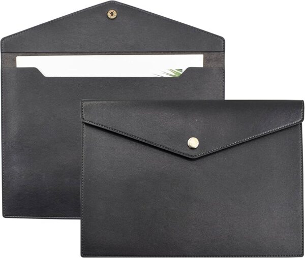 DOCUMENT WALLET ORGANIZER 4 DIV BLACK