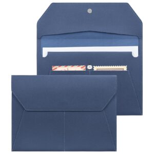 DOCUMENT WALLET ORGANIZER 4 DIV BLUE