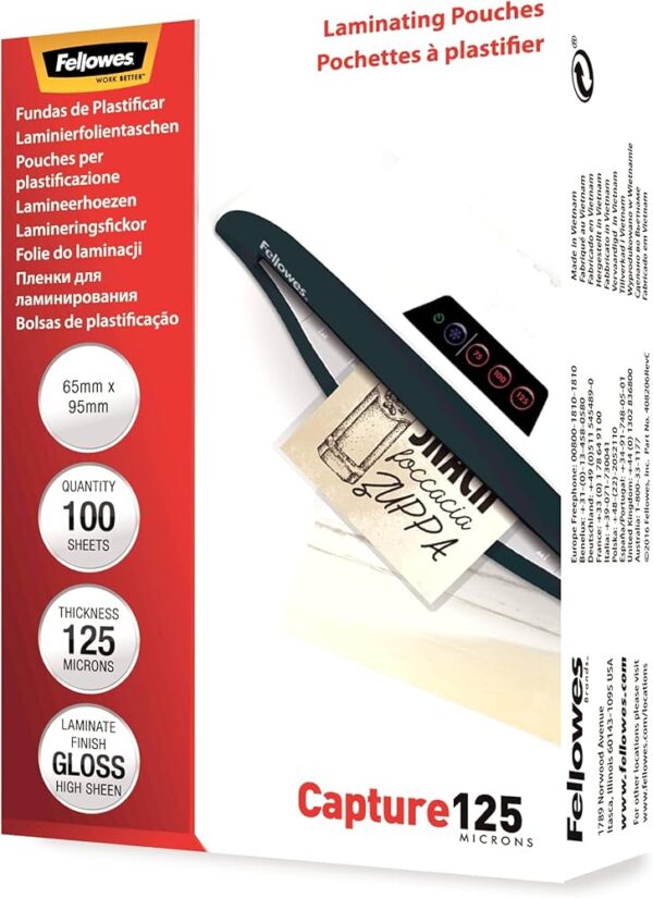 LAMINATING POCHES 80MIC 65 X 95MM