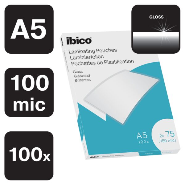 LAMINATING POUCHES 125MIC 154 X 218MM A5