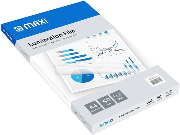 LAMINATING POUCHES 125MIC 216 X 303MM A4