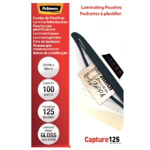 LAMINATING POUCHES 125MIC 54 X 86MM