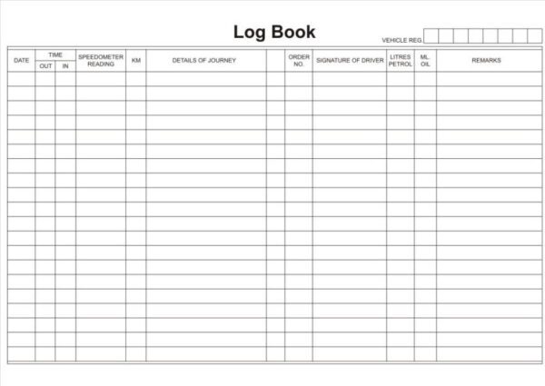 P O A CCMA PAGE ADAY LOG BOOK FOR DRIVERS