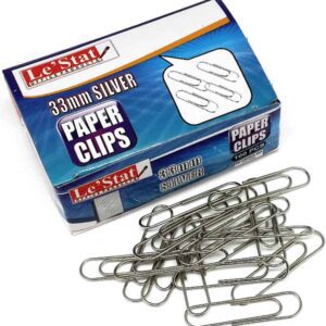 PAPER CLIPS 33MM SILVER ALL OFFICE 100