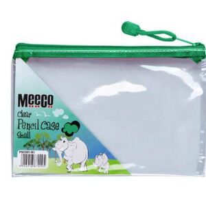 PENCIL CASE CLEAR SMALL GREEN