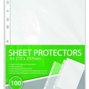 PLASTIC POCKETS A4 100 SHEETS