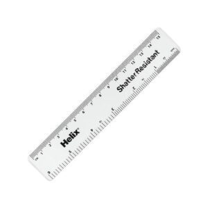 RULER 15CM SHATTER RESISTANT CLEAR