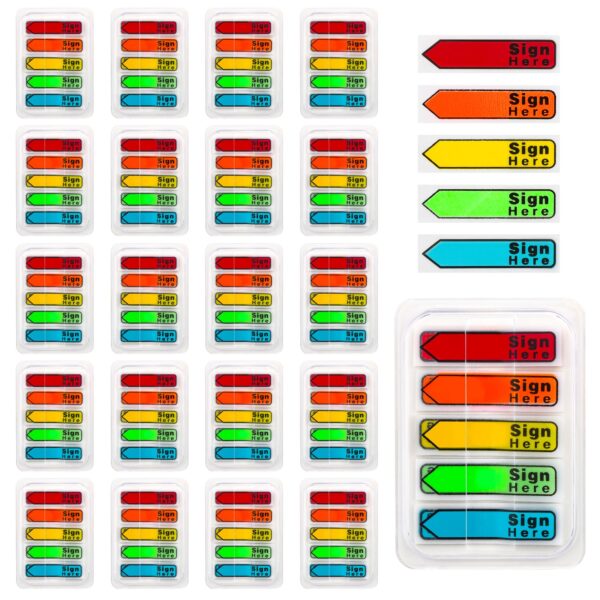 SIGN HERE STICKERS DIFFERENT COLOURS